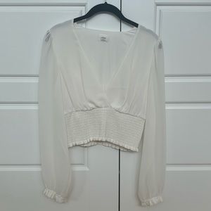 Wilfred cream v cut blouse size medium